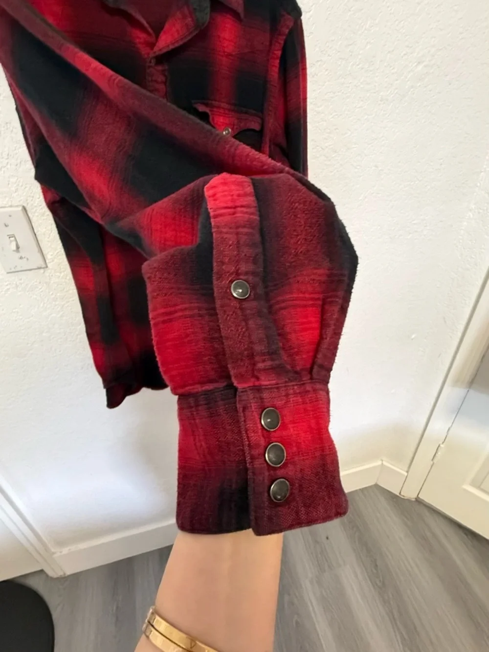 Rare Vintage Polo Ralph Lauren Shadow Plaid Western Flannel Shirt - Size L